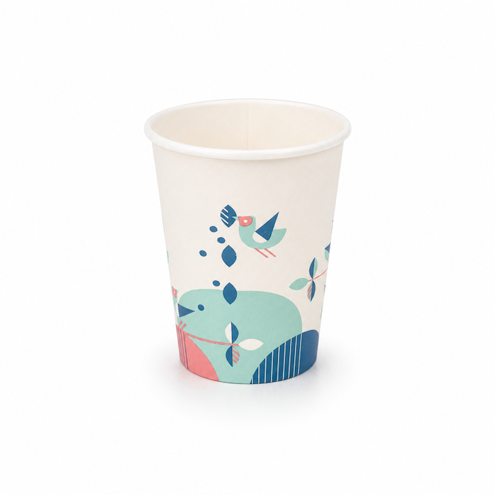 Popierinis puodelis Birds 8oz | 230ml, 1000vnt/dėž